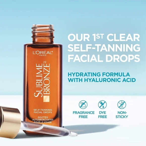 L'ORÉAL Sublime Bronze Self Tanning Facial Drops (New) - Picture 3 of 6